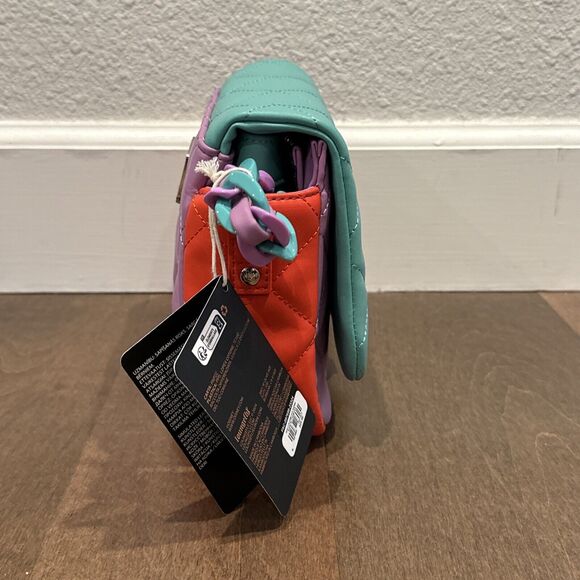 Loungefly Disney The Little Mermaid Ariel Color Block Handbag New - Picture 4 of 6